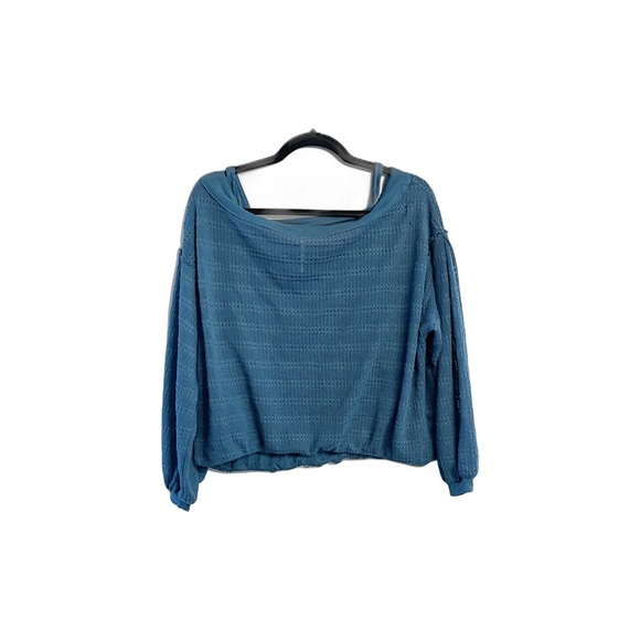 Free People Off Shoulder Sweater with Faux Straps - Picture 7 of 10